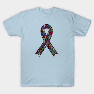 Awareness ribbon filled with awareness ribbons T-Shirt